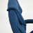 Кресло ТС 65х53х129 см флок синий в Москве 
