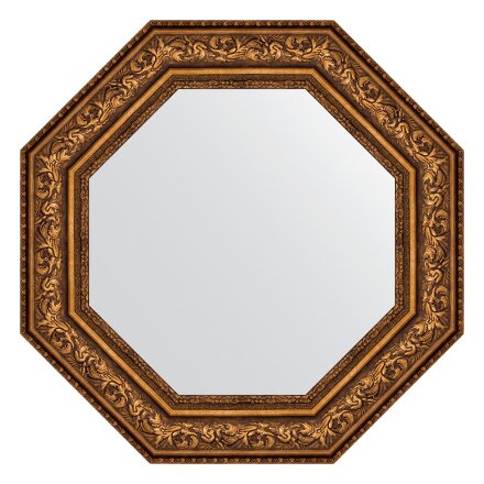 Зеркало в багетной раме Evoform виньетка состаренная бронза 109 мм 70,6х70,6 см в Москве 