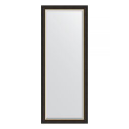 Зеркало напольное с фацетом  в багетной раме Evoform черное дерево с золотом 71 мм 79x198 см