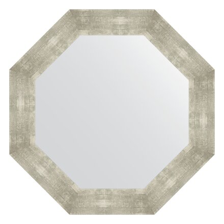 Зеркало в багетной раме Evoform алюминий 90 мм 71x71 см в Москве 
