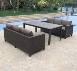 Комплект плетеной мебели T347/S65A-W53 Brown Афина