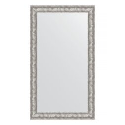 Зеркало в багетной раме Evoform волна хром 90 мм 80х140 см