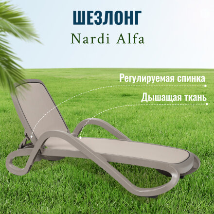 Шезлонг Nardi Alfa Grey Tortora (404161012417F/4041610124) в Москве 