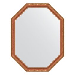 Зеркало в багетной раме Evoform бронзовые бусы на дереве 60 мм 71x91 см
