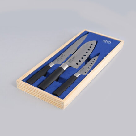 Набор кухонных ножей Gipfel Japanese 3 предмета в деревянной коробке в Москве 