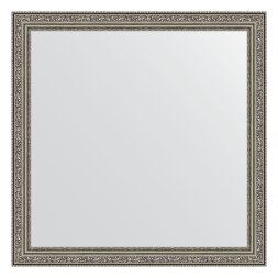 Зеркало в багетной раме Evoform виньетка состаренное серебро 56 мм 74х74 см