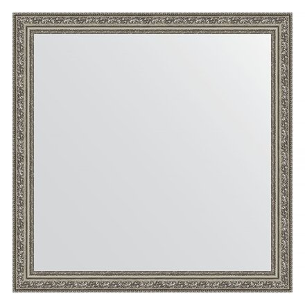 Зеркало в багетной раме Evoform виньетка состаренное серебро 56 мм 74х74 см в Москве 