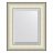 Зеркало с фацетом в багетной раме Evoform белая кожа с хромом 78 мм 44х54 см в Москве 