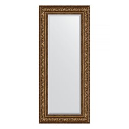 Зеркало с фацетом в багетной раме Evoform виньетка состаренная бронза 109 мм 60х140 см
