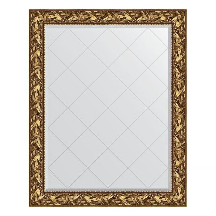 Зеркало с гравировкой в багетной раме Evoform византия золото 99 мм 99x124 см в Москве 