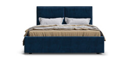Кровать MILA 160 велюр Monolit синяя