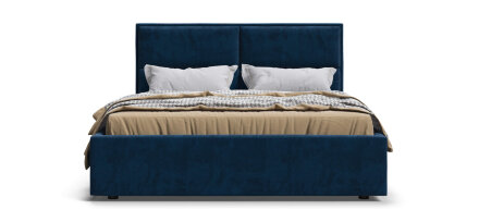 Кровать MILA 160 велюр Monolit синяя в Москве 