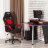 Кресло компьютерное TC Driver ткань чёрное с красным 55х49х126 см в Москве 