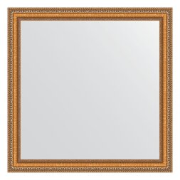 Зеркало в багетной раме Evoform золотые бусы на бронзе 60 мм 75х75 см