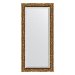 Зеркало с фацетом в багетной раме Evoform вензель бронзовый 101 мм 79х169 см