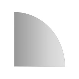 Зеркальная плитка Evoform с фацетом 5 mm четверть круга 30х30 см; серебро