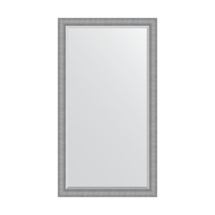 Зеркало напольное с фацетом  в багетной раме Evoform серебряная кольчуга 88 мм 112x202 см в Москве 