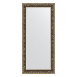 Зеркало с фацетом в багетной раме Evoform вензель серебряный 101 мм 79х169 см