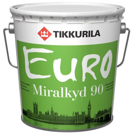 Эмаль алкидная высокоглянцевая Tikkurila Euro Miralkyd 90 база с 2.7л в Москве 
