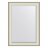 Зеркало с фацетом в багетной раме Evoform белая кожа с хромом 78 мм 74х104 см в Москве 