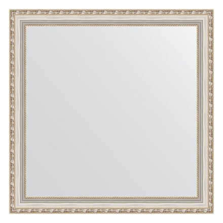 Зеркало в багетной раме Evoform версаль серебро 64 мм 75х75 см в Москве 