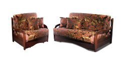 Комплект мягкой мебели Нирвана с деревянными подлокотниками