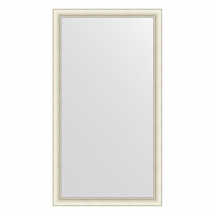 Зеркало в багетной раме Evoform белый с серебром 60 мм 74х134 см в Москве 