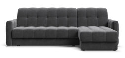 Угловой диван BOSS Sleep 160 велюр Monolit серый