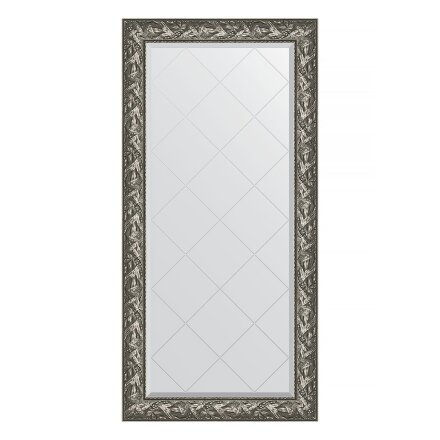Зеркало с гравировкой в багетной раме Evoform византия серебро 99 мм 79x161 см в Москве 