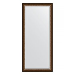 Зеркало с фацетом в багетной раме Evoform состаренная бронза 66 мм 72х162 см