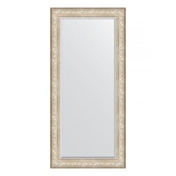 Зеркало с фацетом в багетной раме Evoform виньетка серебро 109 мм 80х170 см