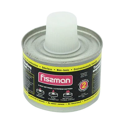 Топливо для мармитов Fissman с фитилем в банке с пластиковой крышкой 80 г / 2 часа горения (диэтиленгликоль) в Москве 