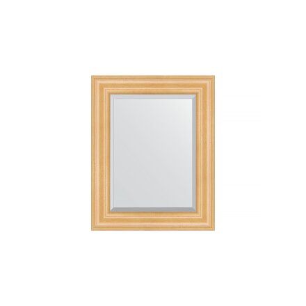 Зеркало с фацетом в багетной раме Evoform сосна 62 мм 41х51 см в Москве 