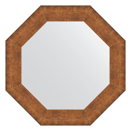 Зеркало в багетной раме Evoform медная кольчуга 88 мм 67x67 см в Москве 