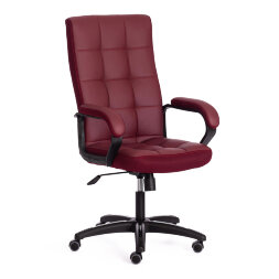 Кресло компьютерное TC искусственная кожа бордовое 61х47х126 см