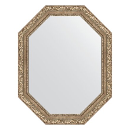 Зеркало в багетной раме Evoform виньетка античное серебро 85 мм 75x95 см в Москве 