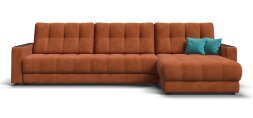 Угловой диван BOSS 3.0 MAX велюр Alkantara оранж