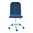 Кресло ТС 47х41х103 см флок, кожзам синий/металлик в Москве 