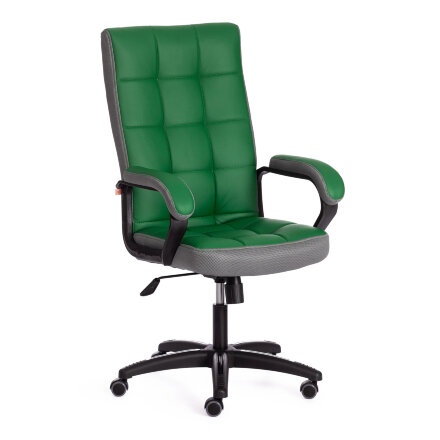Кресло компьютерное TC искусственная кожа зелёное с серым 61х47х126 см в Москве 