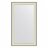 Зеркало в багетной раме Evoform белая кожа с хромом 78 мм 68х118 см в Москве 