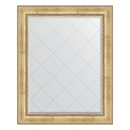 Зеркало с гравировкой в багетной раме Evoform состаренное серебро с орнаментом 120 мм 102x127 см в Москве 