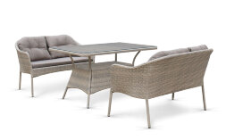 Комплект плетеной мебели с диванами T198C/S54C-W85 Latte Афина