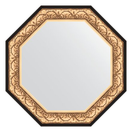 Зеркало в багетной раме Evoform барокко золото 106 мм 80,4х80,4 см в Москве 