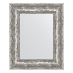 Зеркало в багетной раме Evoform волна хром 90 мм 46х56 см