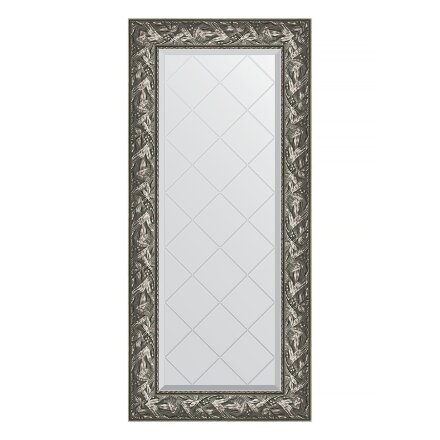 Зеркало с гравировкой в багетной раме Evoform византия серебро 99 мм 59x128 см в Москве 