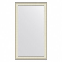 Зеркало в багетной раме Evoform белая кожа с хромом 78 мм 78х138 см