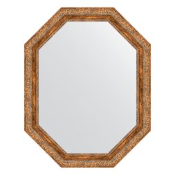 Зеркало в багетной раме Evoform виньетка античная бронза 85 мм 75x95 см