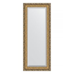 Зеркало с фацетом в багетной раме Evoform виньетка бронзовая 85 мм 55х135 см