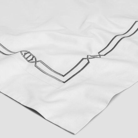 Комплект постельного белья Togas Сигман белый с серым Полуторный в Москве 