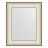 Зеркало в багетной раме Evoform белая кожа с хромом 78 мм 44х54 см в Москве 